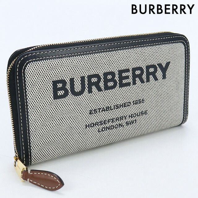 BURBERRY ラウンドジップ長財布 ホースフェリープリント
