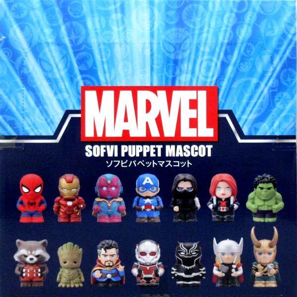 マーベル ソフビパペットマスコット　14個入りBOX　箱のまま発送 Amazon.co.jp: エンスカイ マーベル ソフビパペットマスコット