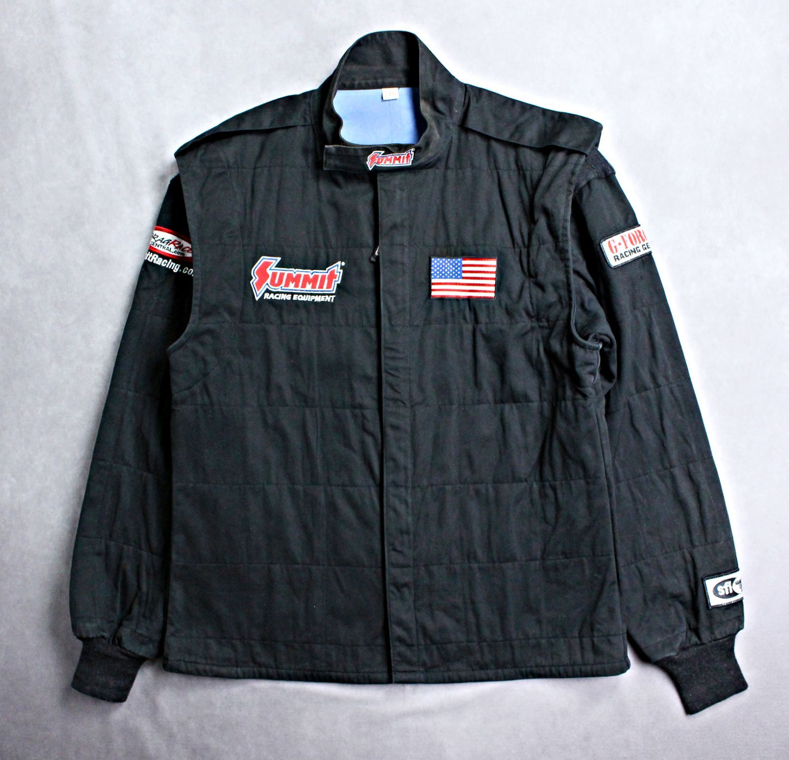 【SUMMIT RACING EQUIPMENT】G-FORCE SFI3.2A/5認定 難燃 レーシングジャケット ブラック 2015年製