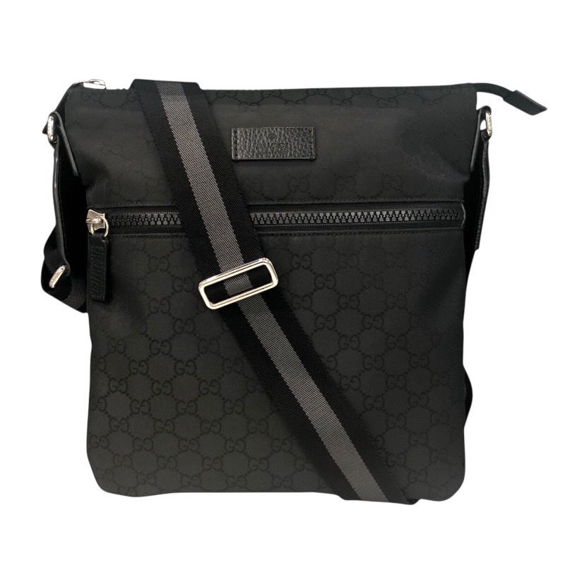 美品✨グッチ GG ナイロン ショルダーバッグ 449184 204991 黒 グッチ GUCCI GGナイロンショルダー 449184 ブラック ナイロン