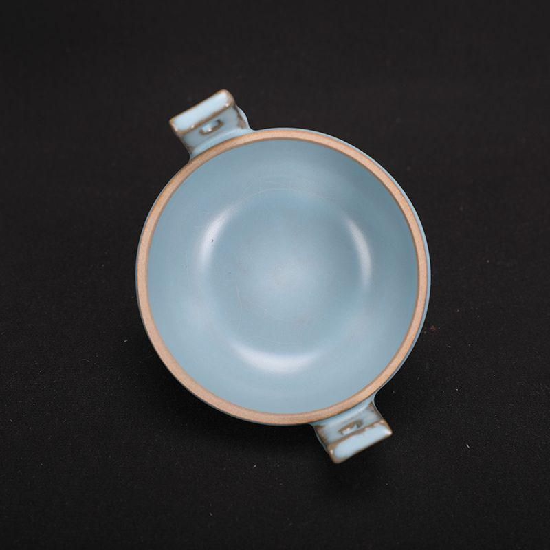 宋汝窯天青色三鳳鳥香炉 景徳鎮 陶磁器 装飾品 現代工芸品 美術品 置物 宋汝窯天青色三鳳鳥香炉 景徳鎮 陶磁器 装飾品 現代