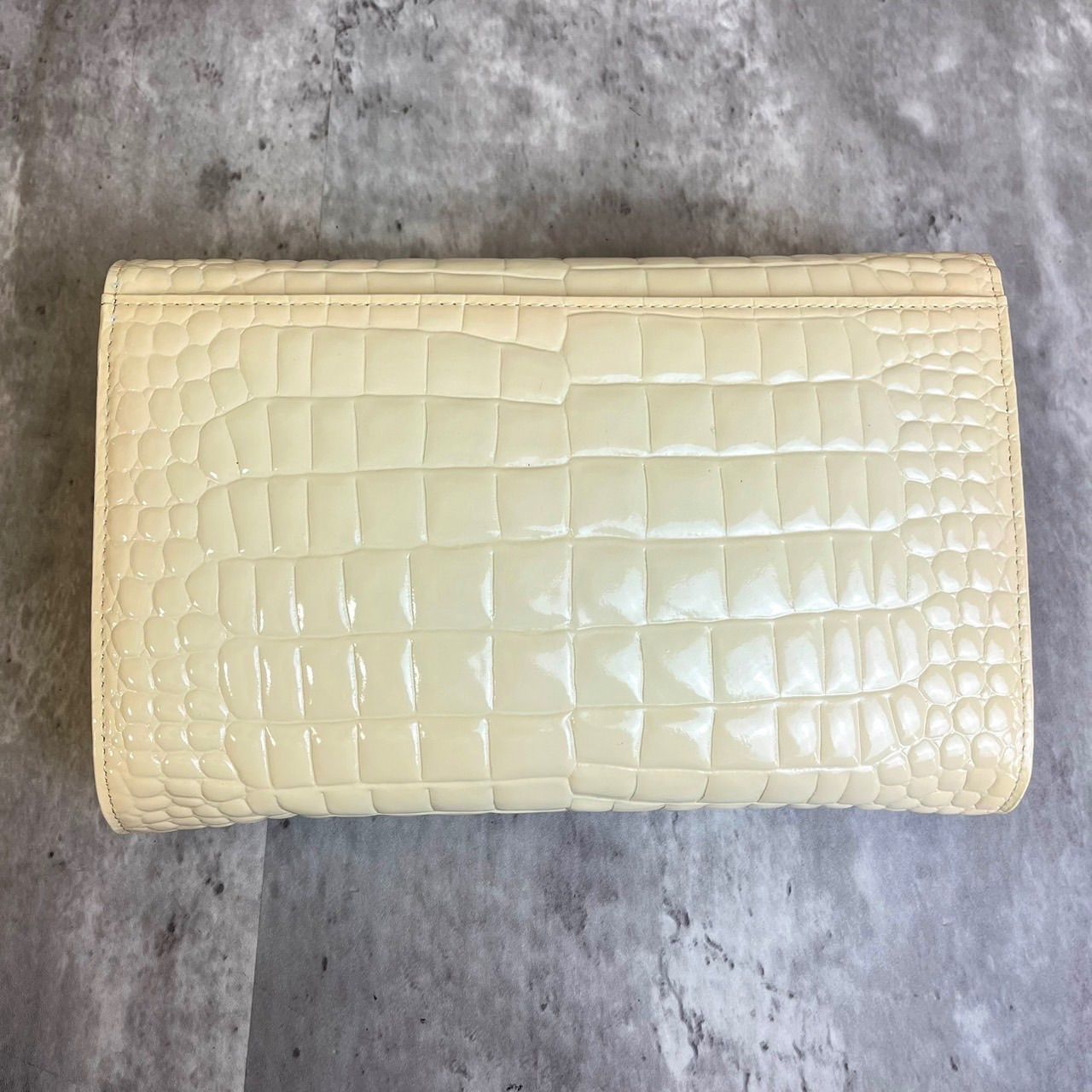 良品 イヴサンローラン フォーマルバッグ ハンドバッグ リザード ブラウン 茶色 良品 イヴサンローラン フォーマルバッグ ハンドバッグ リザード