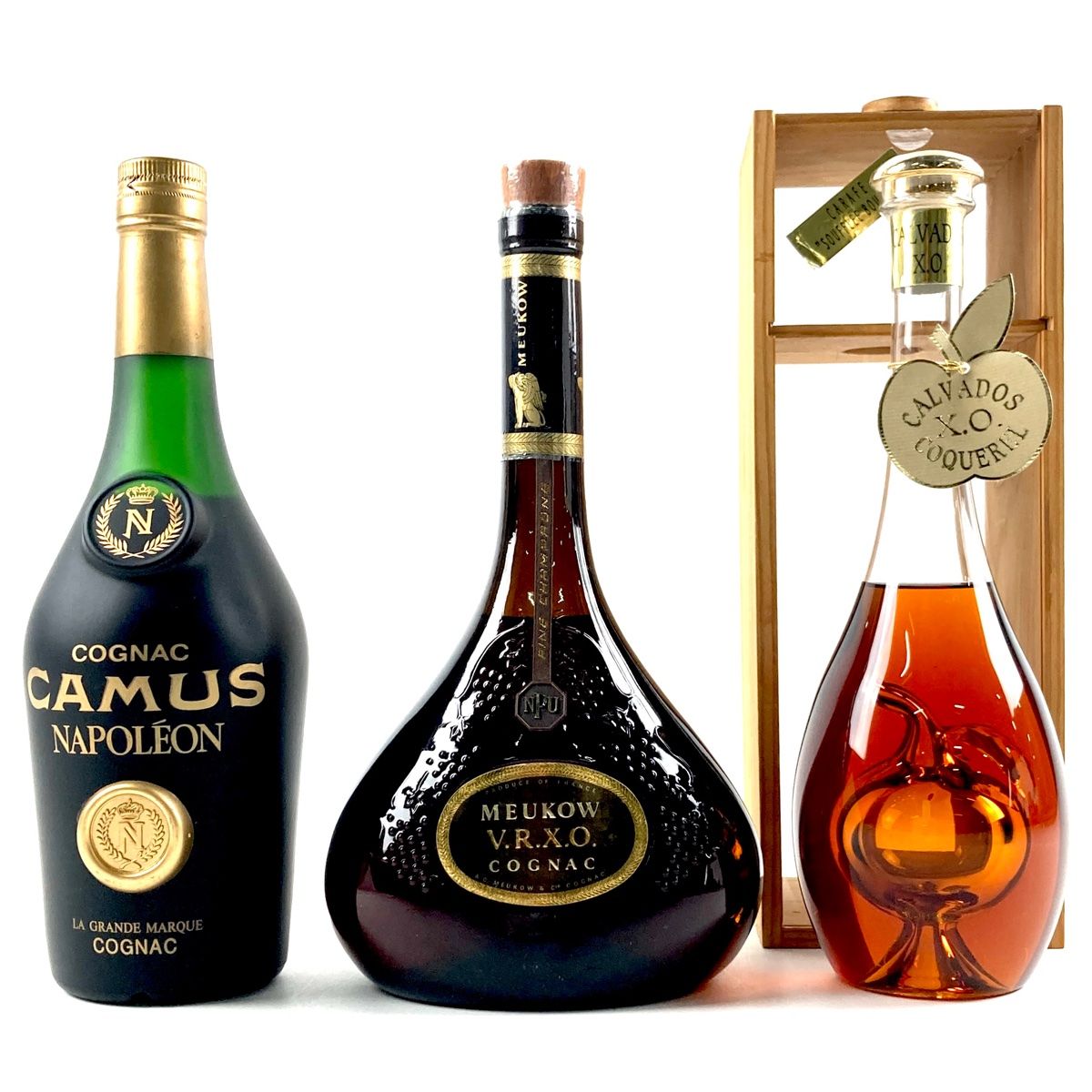 未開封ブランデーカミュ(古酒3セット) 3本 カミュ ミュコー カルヴァドス コニャック ブランデー