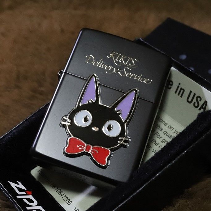 ZIPPO 魔女の宅急便 ジジ ジッポ 黒 カワイイジッポ  ネコ キャット 猫 ジブリ ジブリジッポ ジジメタル 黒猫 プレゼント 人気 猫ジッポ 猫ライター かわいい カワイイ