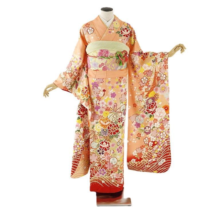 振袖 身長159-174cm オレンジ or-013 振袖 身長159-174cm オレンジ or-013 - メルカリ