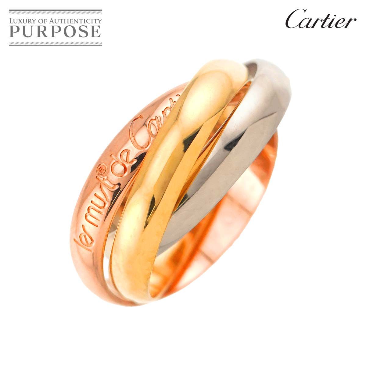 美品 カルティエ CARTIER トリニティ リング TRINITY 50 VINTAGE CARTIER Trinity ring 50