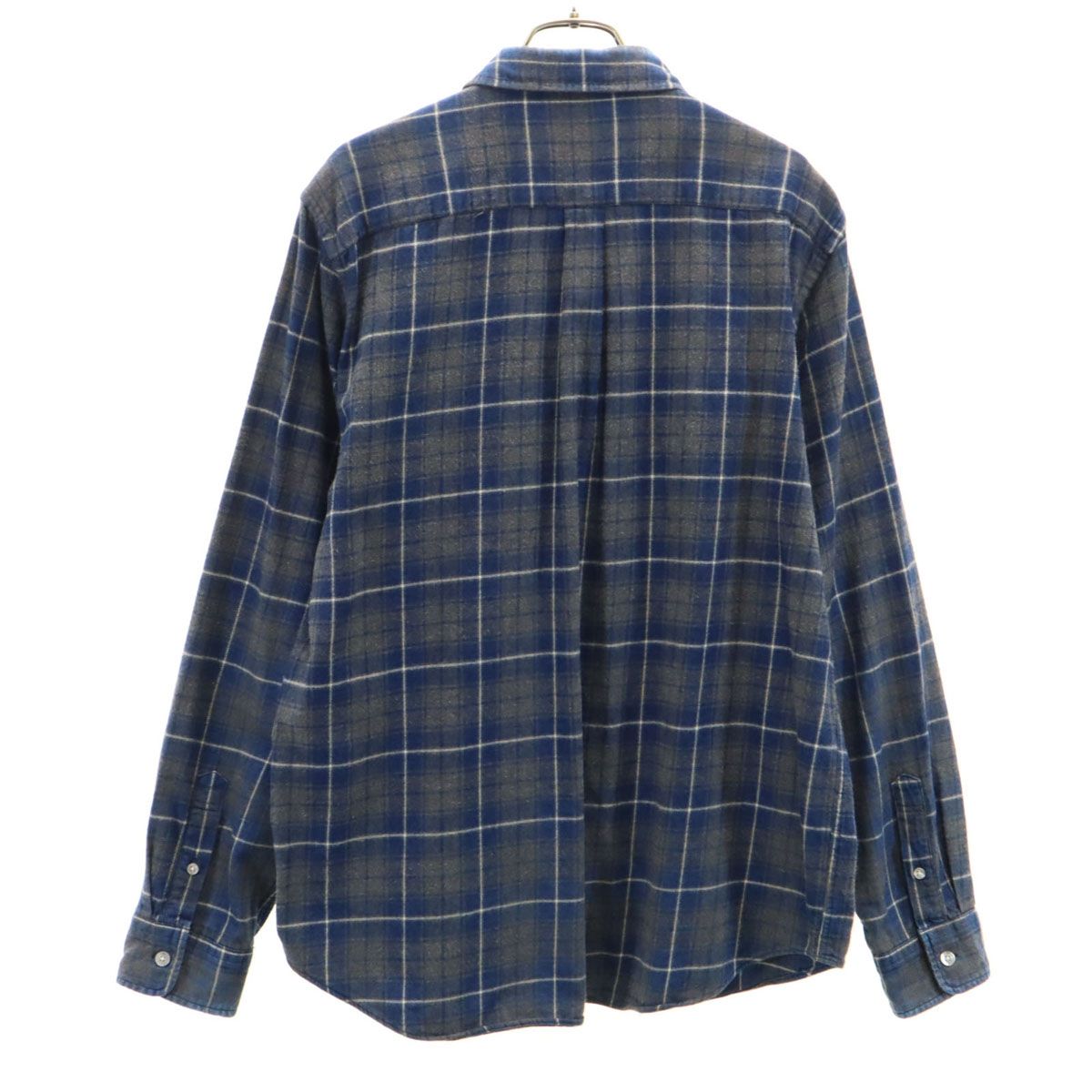 Stussy チェック柄ネルシャツ　長袖シャツ STUSSY ステューシー ネルシャツ チェック柄 ブルー sizeL 瑞穂