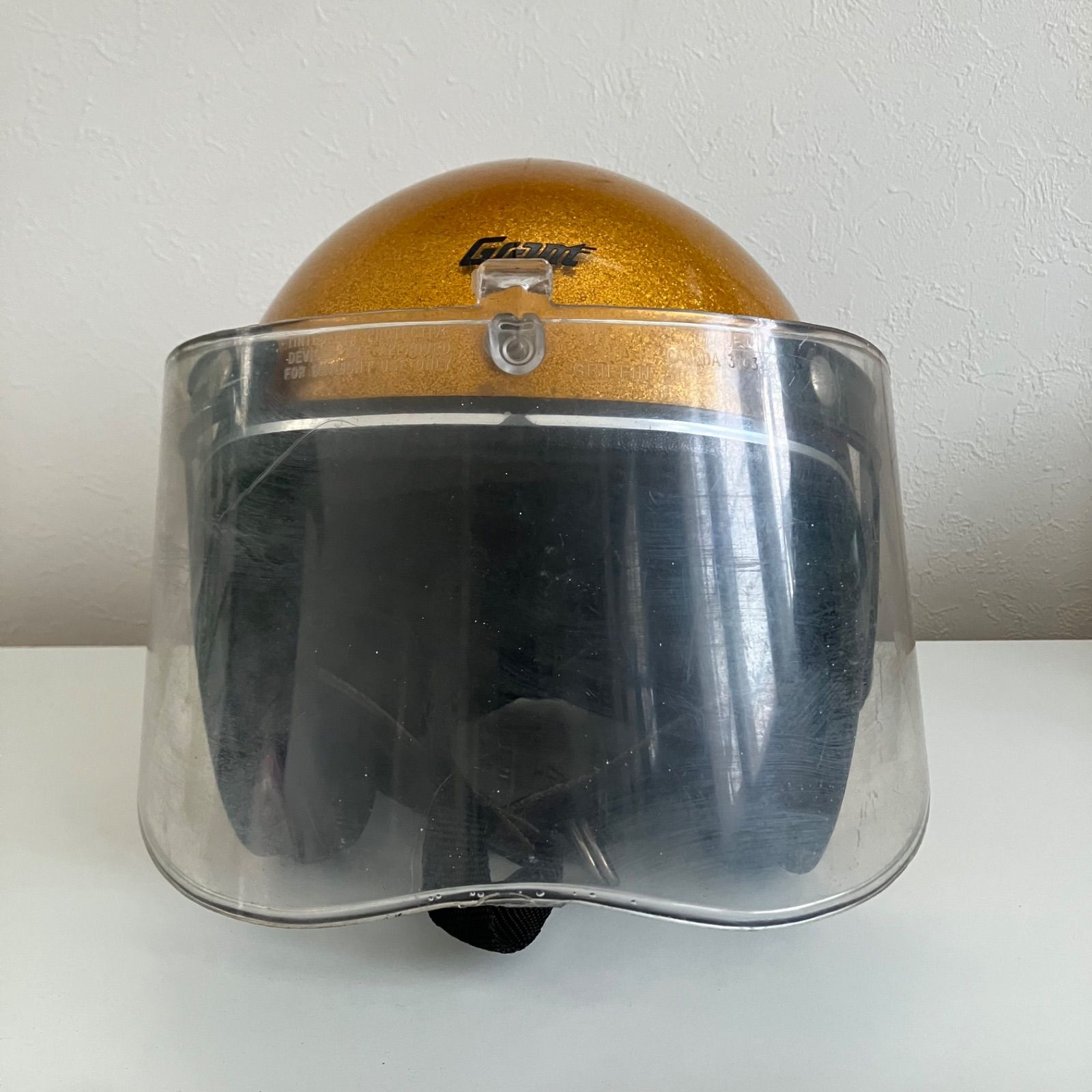 ビンテージ ジェットヘルメット ゴールドラメ M〜L程度 ビンテージ ジェットヘルメット ゴールドラメ M〜L程度 楽天市場