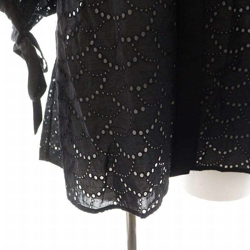 ドゥロワー Drawer EMBRO LACE スリーブリボンレースブラウス