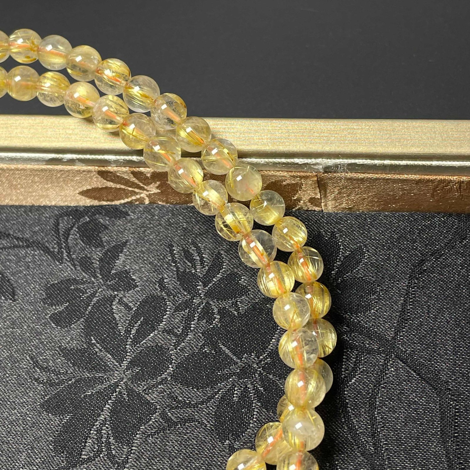 g500円 タイガータイチンルチル 水晶ブレスレットS 13 16mm 定価3.4万