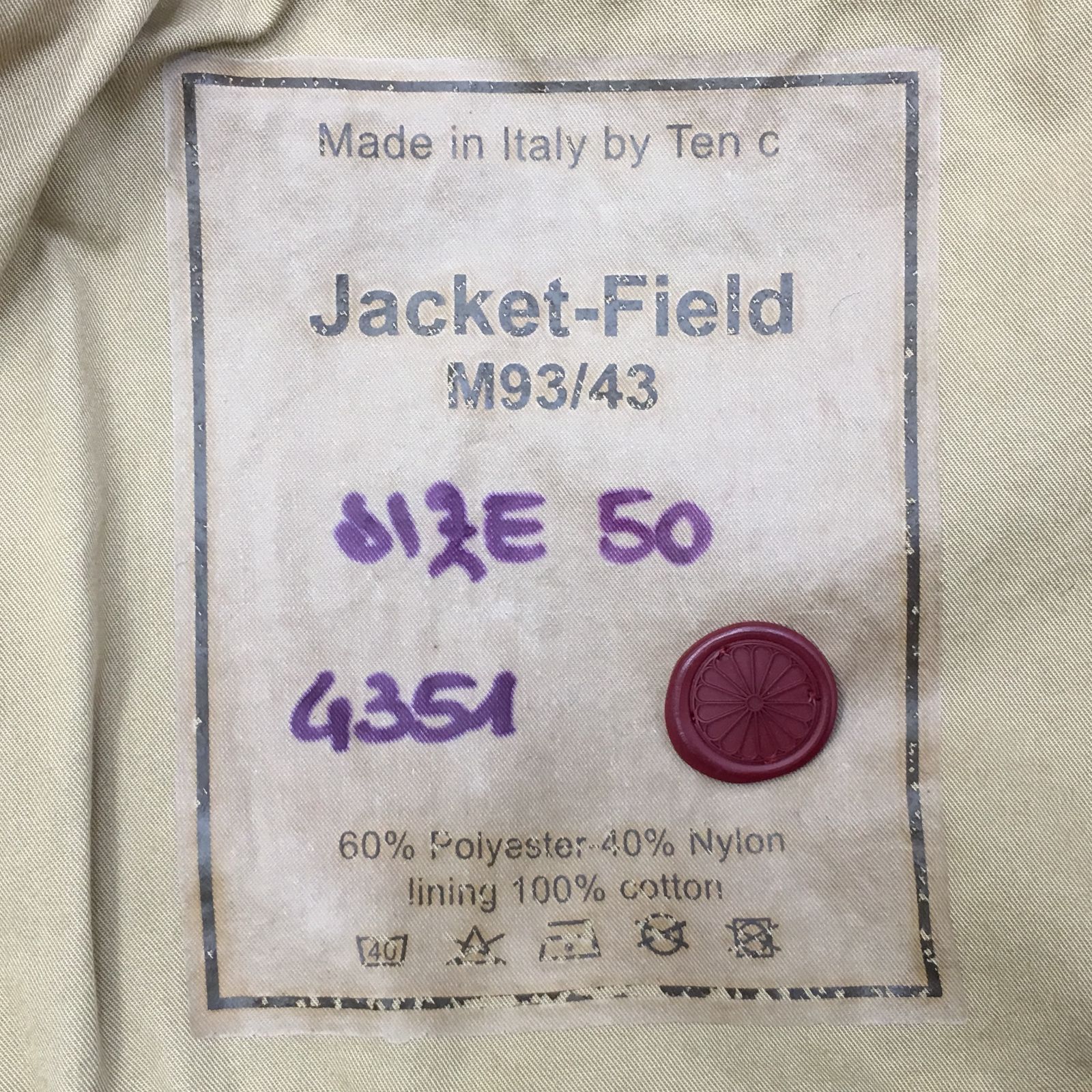 加古川 TEN-C M93/43 field jacket 108-0047 - メルカリ