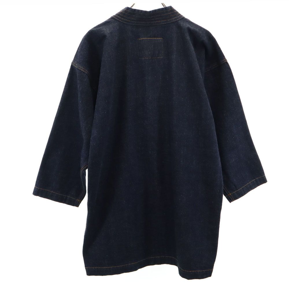 児島ジーンズ 日本製 デニム ジャケット M ネイビー KOJIMA GENES OVER ALLS 半纏 メンズ 児島ジーンズ 日本製 デニム ジャケット M ネイビー KOJIMA GENES OVER
