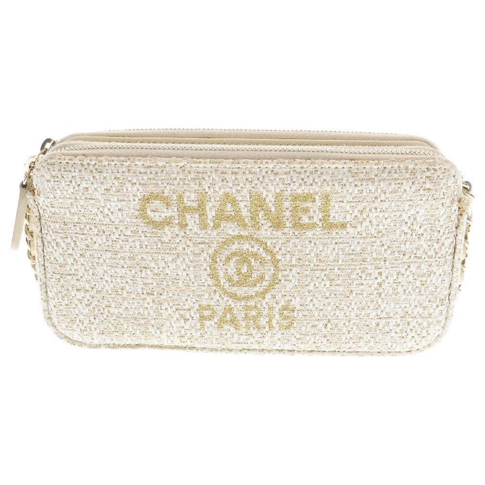 CHANEL (シャネル) ドーヴィル チェーンショルダーウォレット 長財布 