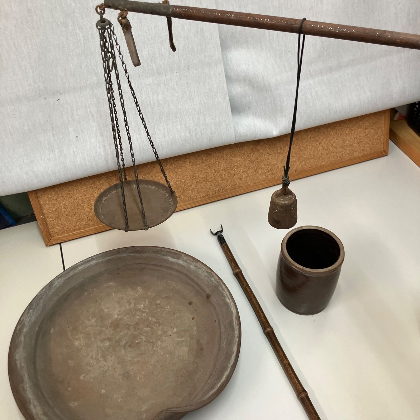 秤　竿ばかり　アンティーク　骨董② 秤 竿ばかり アンティーク 骨董 棒秤 江戸時代 骨董品 竿秤 さお
