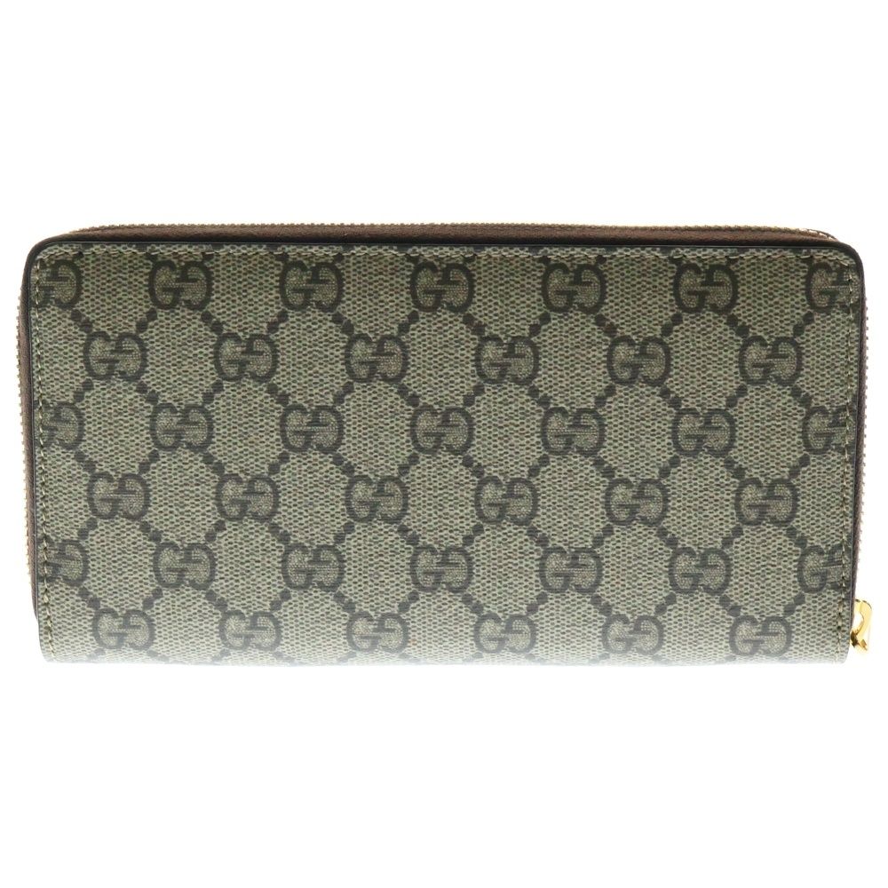 ✨美品✨グッチGGキャンバス　ラウンドファスナー　長財布　ゴールド金具 グッチ 長財布 GGキャンバス ゴールド プレートラウンド