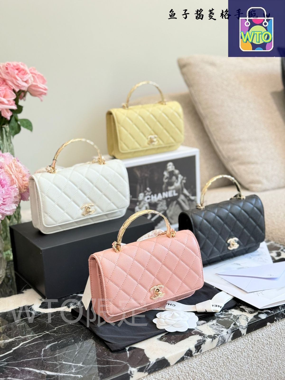 今日特価】Chanel シャネル ハンドル付きWOC ココクラッシュ風