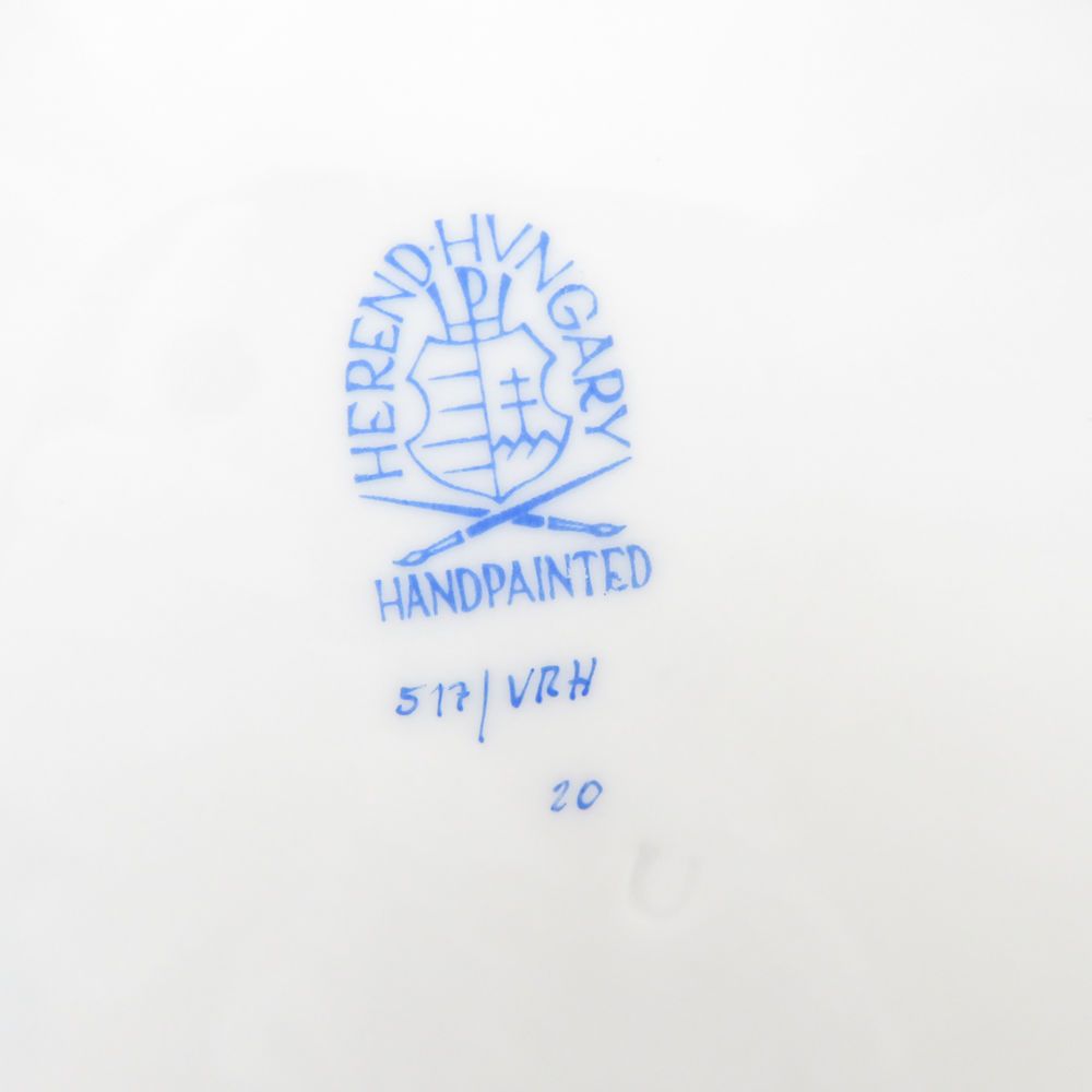 美品 Herend ヘレンド ウィーンの薔薇 VRH 517 中皿 2枚 ペア 19cm  