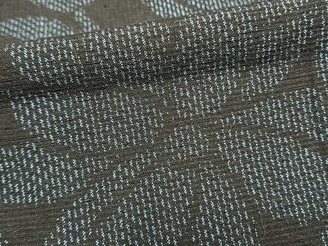 平和屋着物▽結城紬 単衣 霞取り花文 証紙付き 正絹 逸品 DAAT9922az