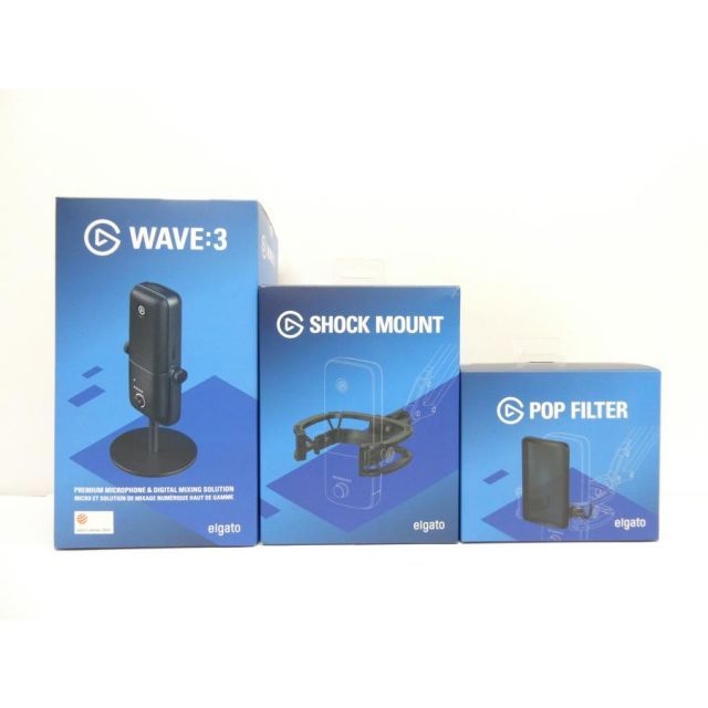 Elgato Wave 3 コンデンサーマイク ショックマウント|ポップフィルター付属 △WG5207