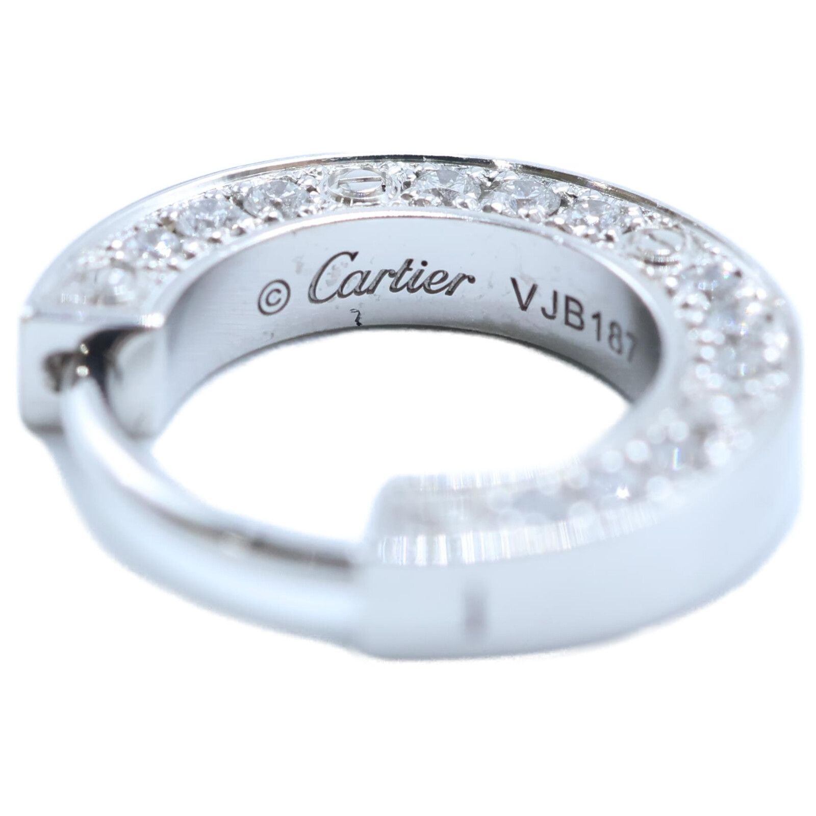 Cartier カルティエ 750WG 12Pパヴェダイヤモンド Love シングル