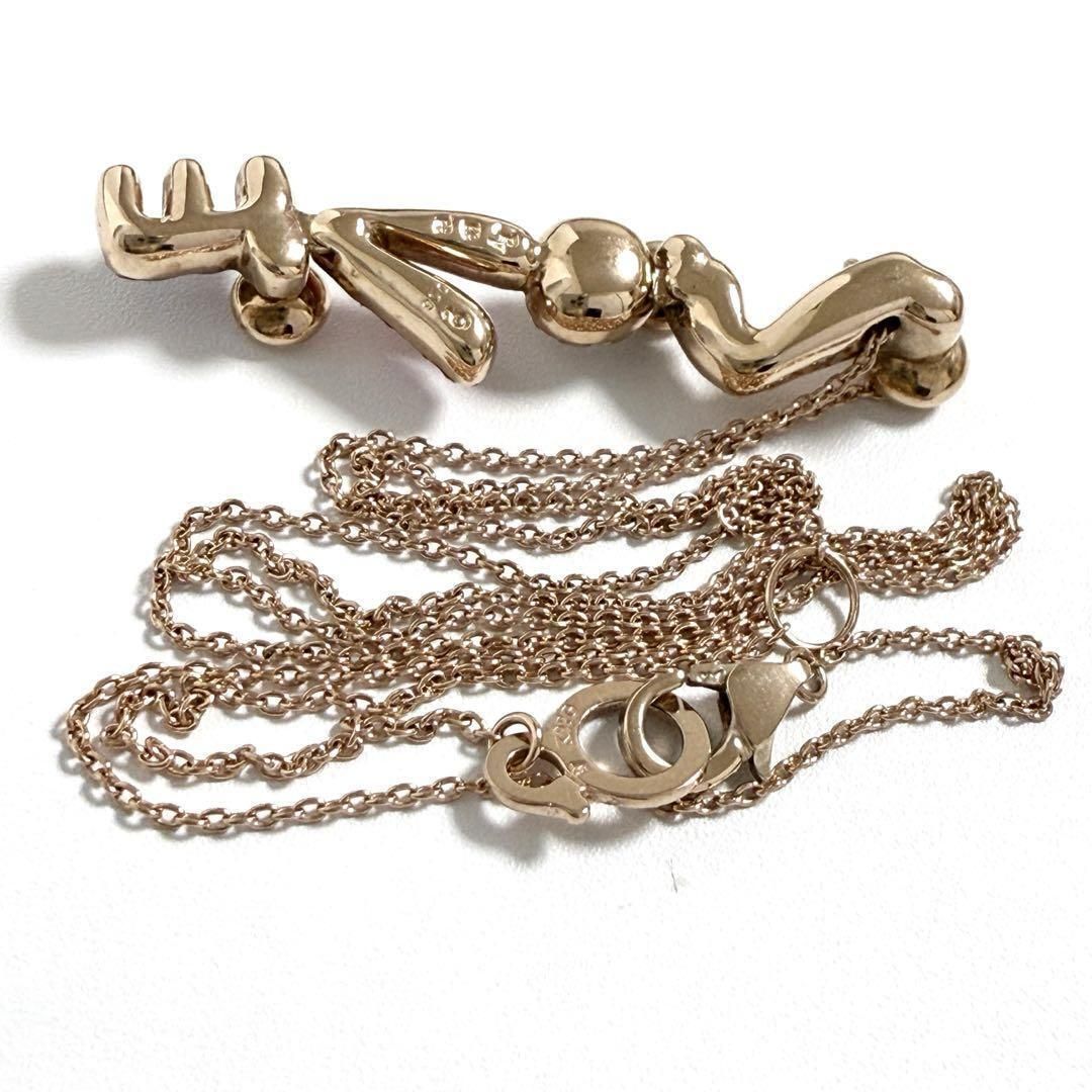 希少】ポンテヴェキオ LOVE ペンダント ネックレス ダイヤ K9ゴールド