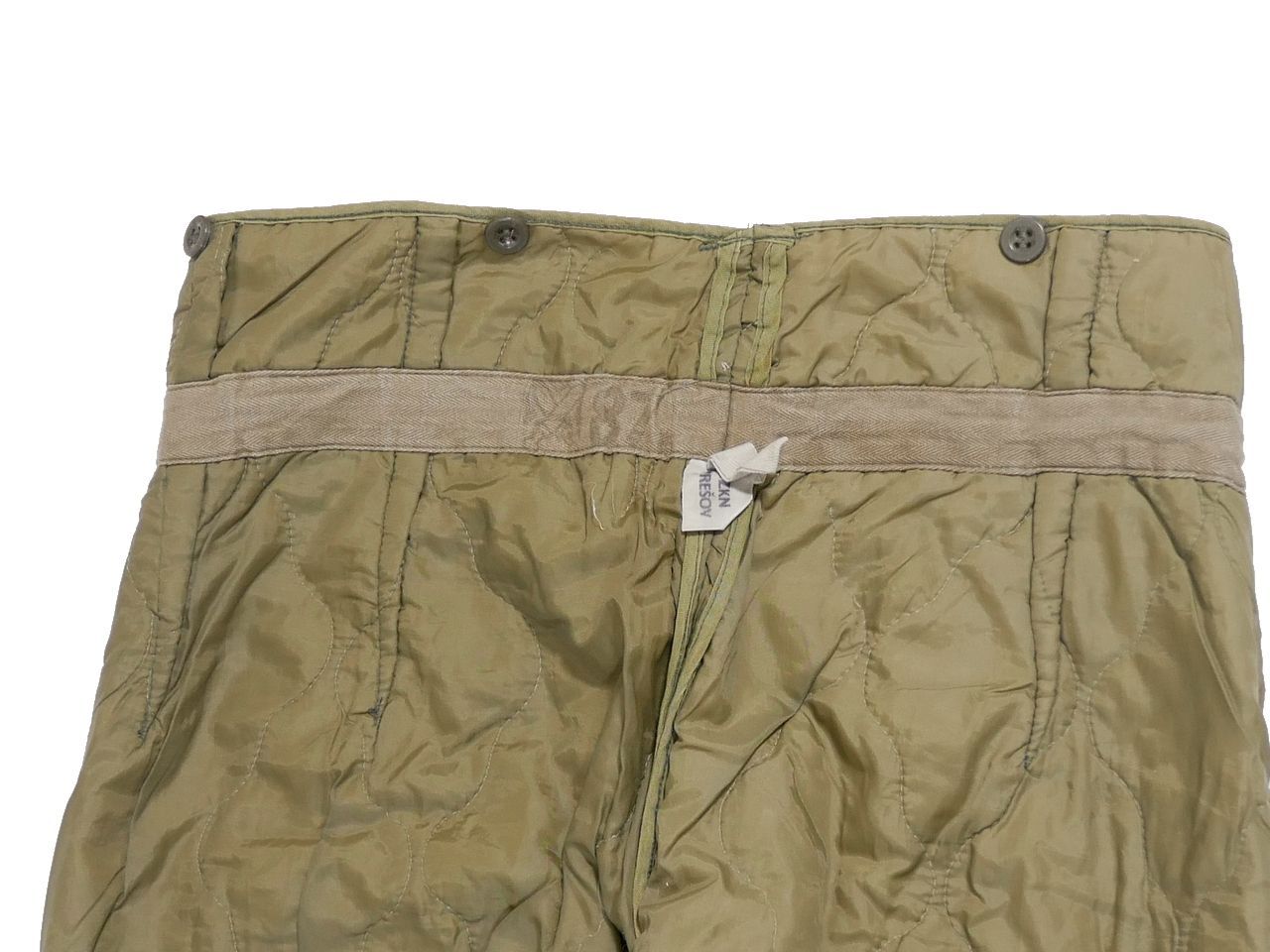 チェコ軍 VZ85 キルト ライナーパンツ OD 34in W~86cm-L76cm
