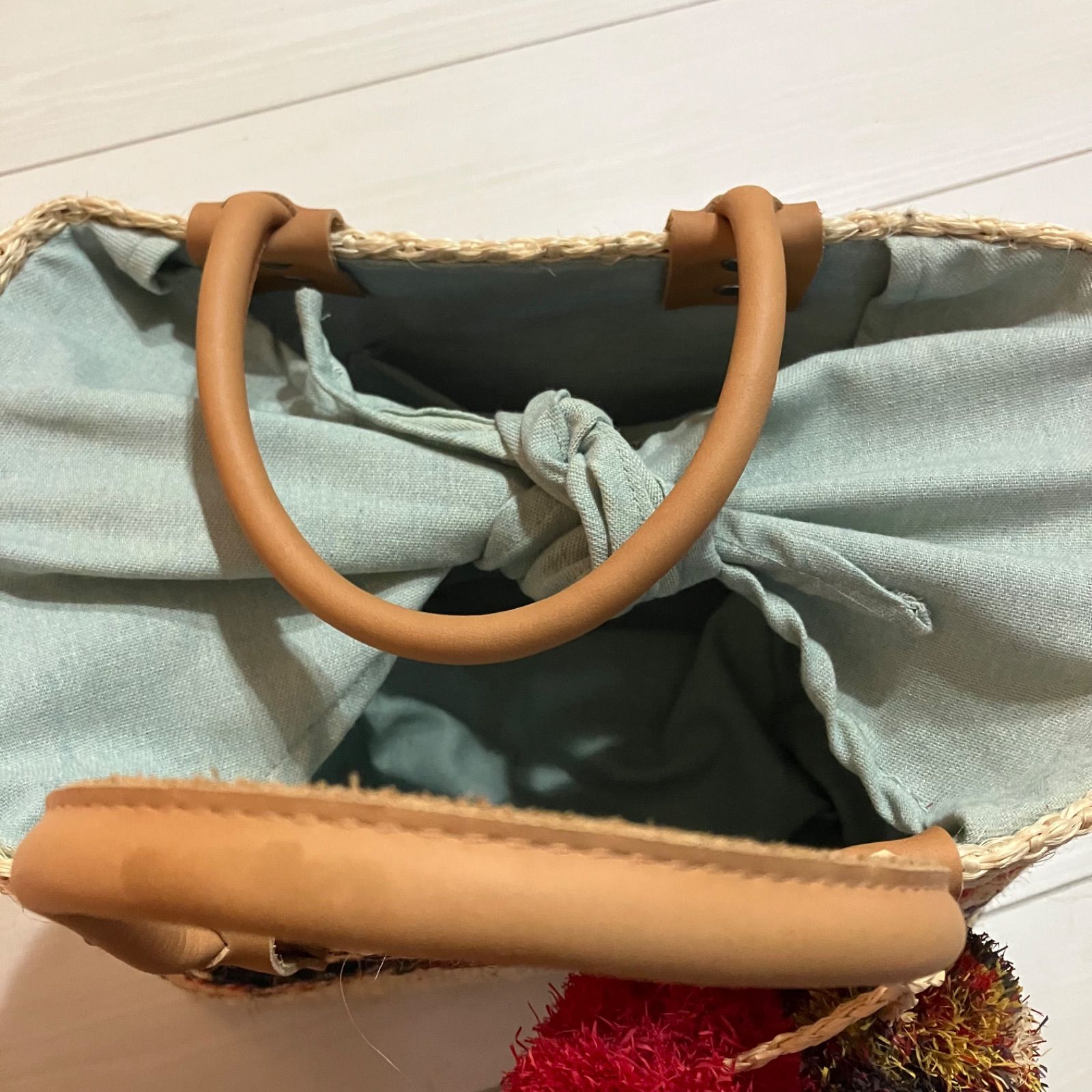 ommo かごバッグ アコモデ カゴバック かごバッグ スマイル にこちゃん ommo