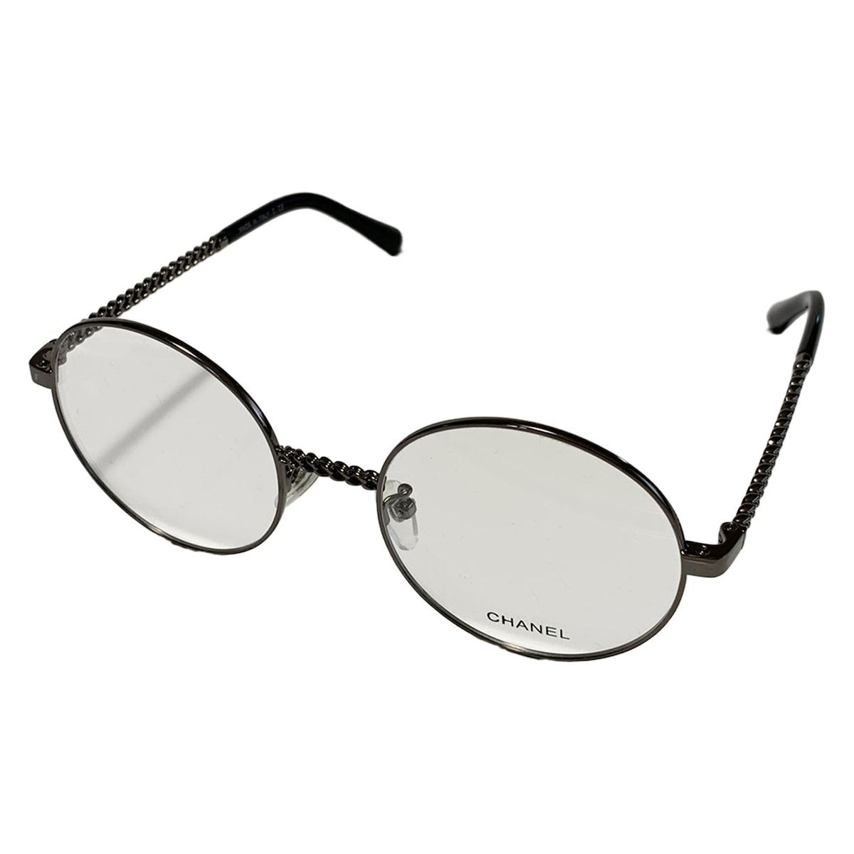 CHANEL シャネル メガネ - 2186 クリア×シルバー×黒 チェーン