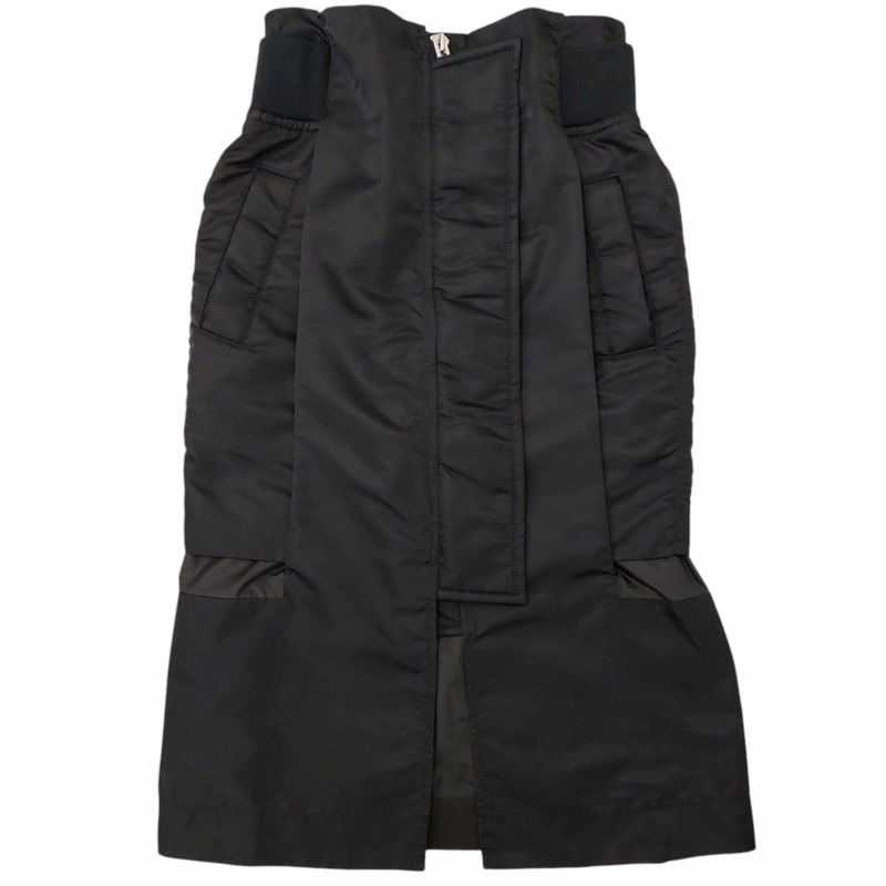 サカイ sacai 22AW Nylon Twill Mix Skirt スカート ナイロン タイト ロング 22-06195 3 黒 ブラック |VU□ 0424