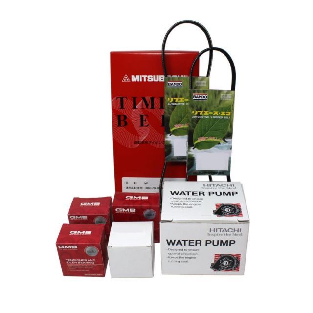 タイミングベルトとファンベルトのセット スバル レガシィ BP5 BL5 AT車 2.0GT系 H15.02～H16.04用 8点セット MFFJ2003 GT90280 GT90130 STB-F808 F3-027G 5PK880 4PK845 |テンシ