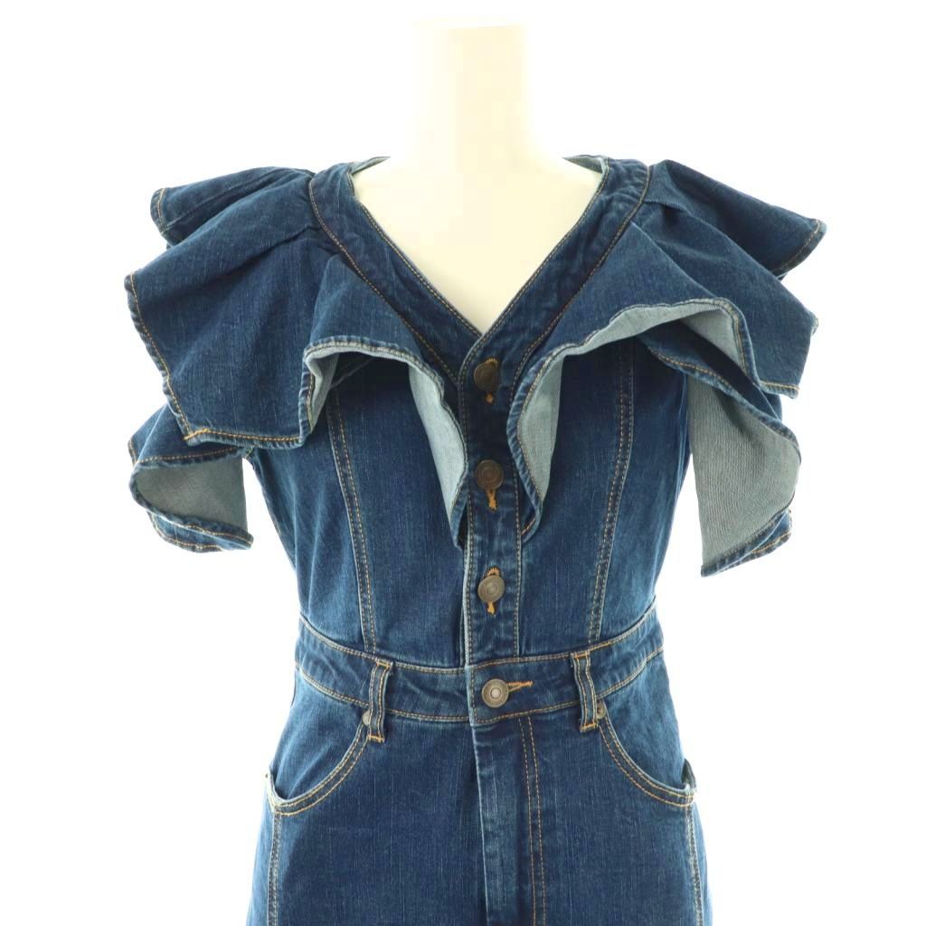 リリーブラウン Lily Brown 24AW デニムフリルワンピース ロング