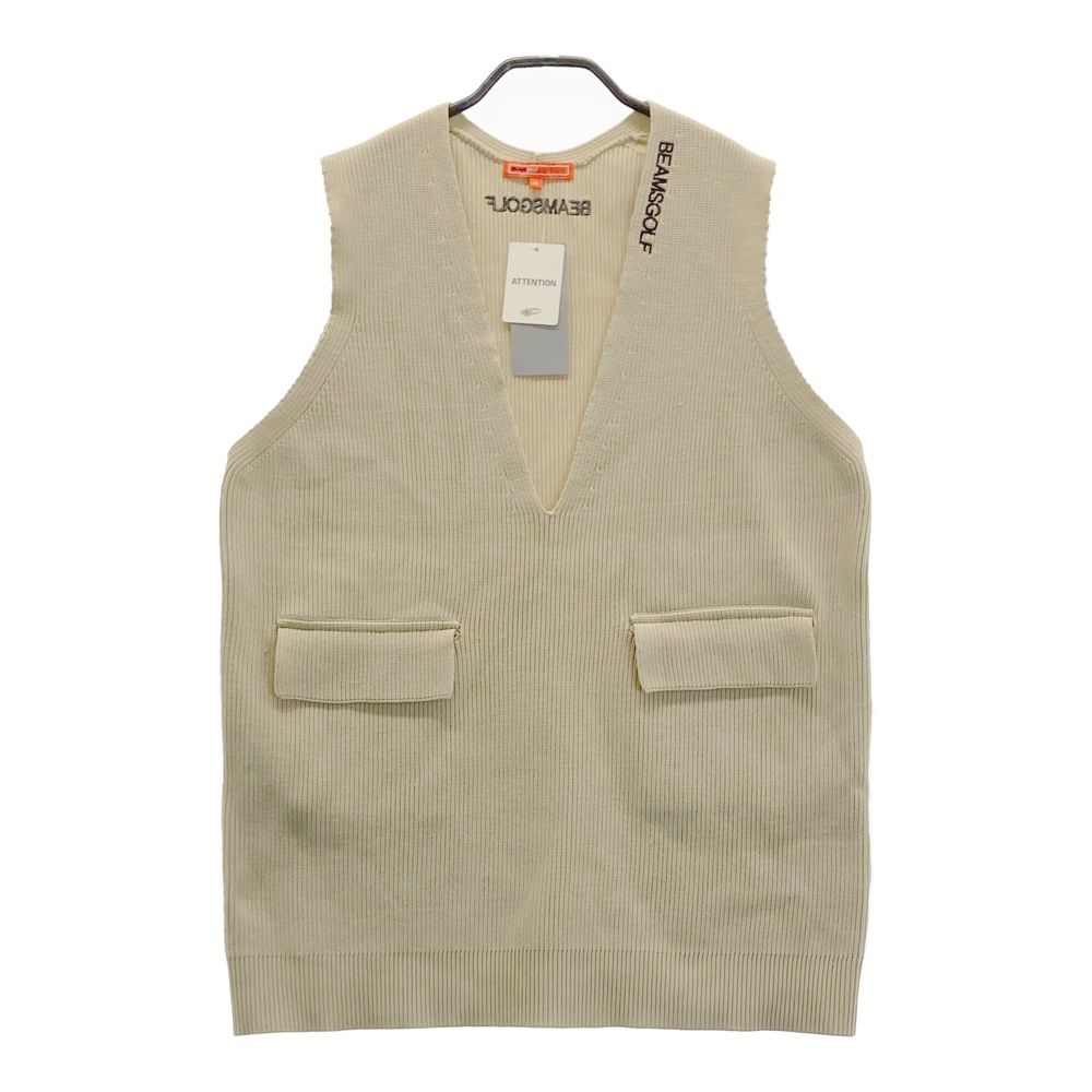 サイズ M BEAMS GOLF ビームスゴルフ 2025年モデル ニットベスト ベージュ系 240101540088 ゴルフウェア レディース ストスト