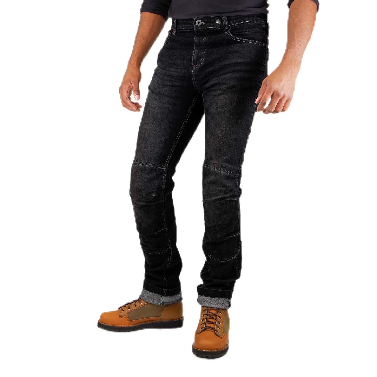 Color ブラック_Size S KOMINE バイク用 パンツ KVジーンズ WJ-742R 1159 春夏秋向け プロテクター CE規格レベル2 ストレッチ素材 07-742 Black S