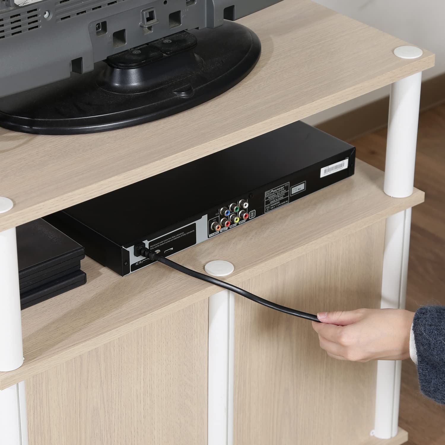 ☆テレビ台 ローボード 22型 ホワイト ローボード 木目調 不二貿易  