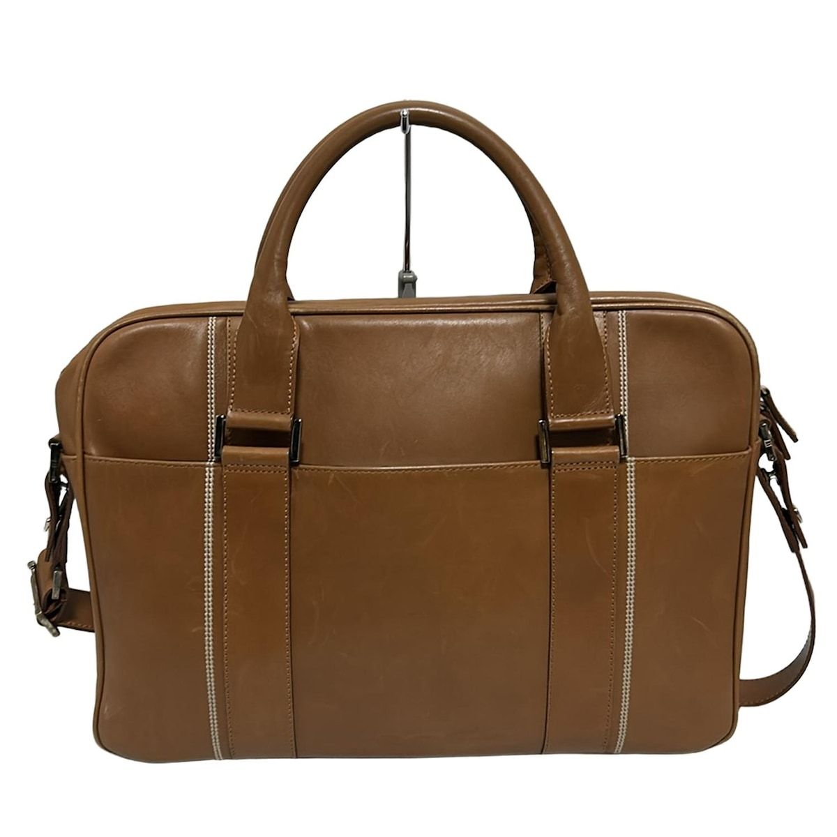dunhill|ALFREDDUNHILL ダンヒル ビジネスバッグ - ライトブラウン 本体ロックなし レザー
