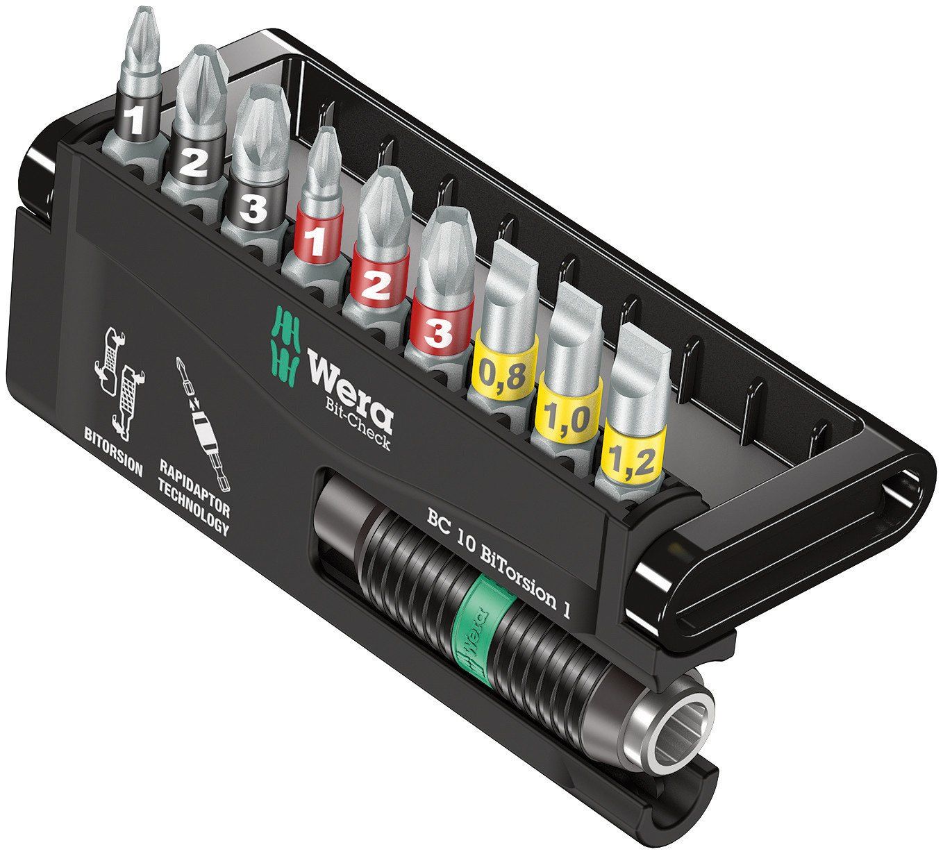 WERA ヴェラ ビットチェック 10点組バイトーションビットセット 056374