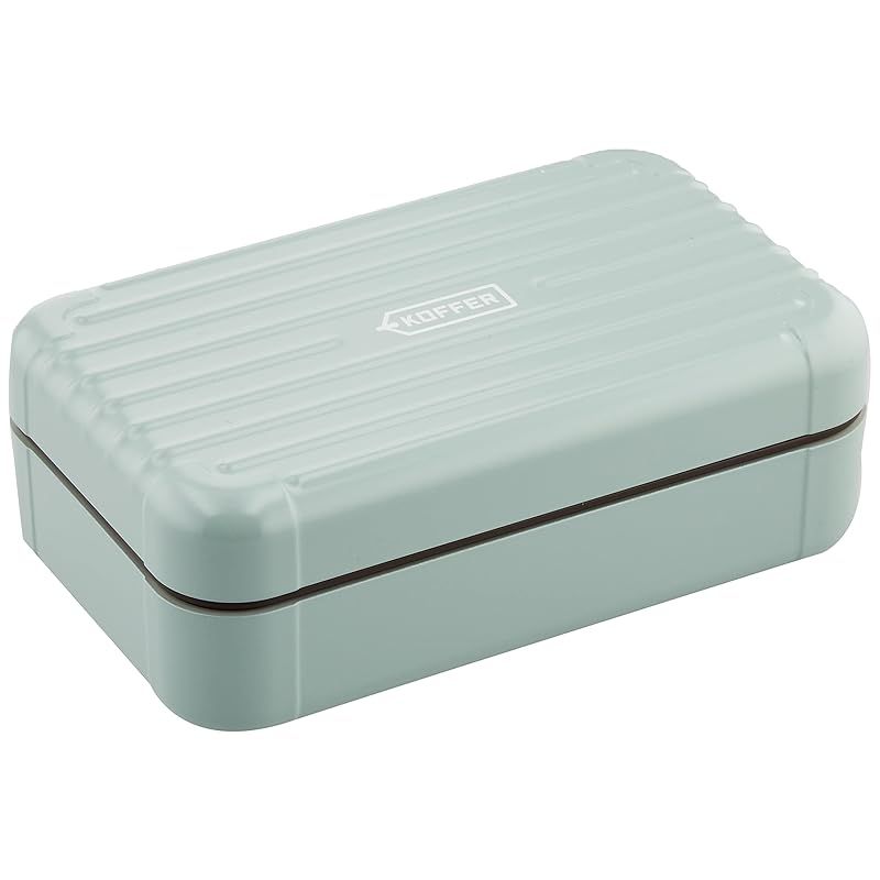 【新着商品】正和 Showa KOFFER 弁当箱 スーツケース型 ランチボックス スモーキーブルー 仕切り付き 電子レンジ・食洗器対応 700ml 男性 女性 日本製