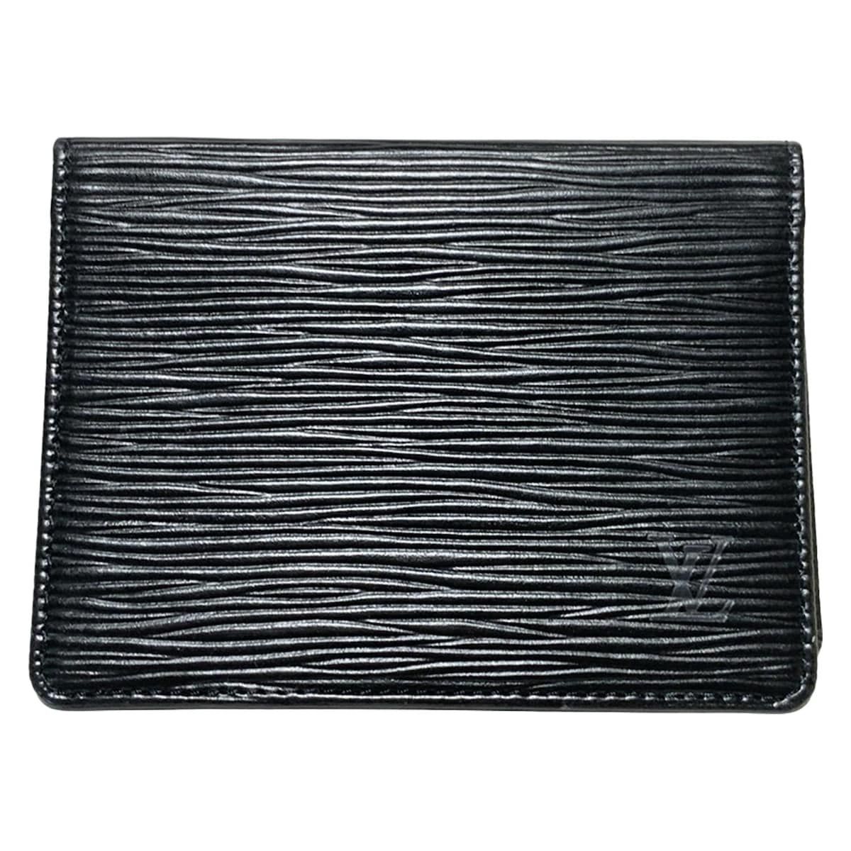 LOUIS VUITTON ルイヴィトン パスケース エピ ポルト2カルトヴェルティカル M63202 ノワール レザー