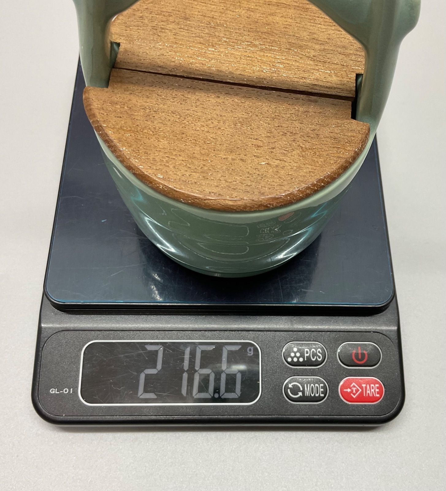 w3 静山 造 青磁 手桶 茶入 茶道具 共箱 誂え割蓋付属 - メルカリ