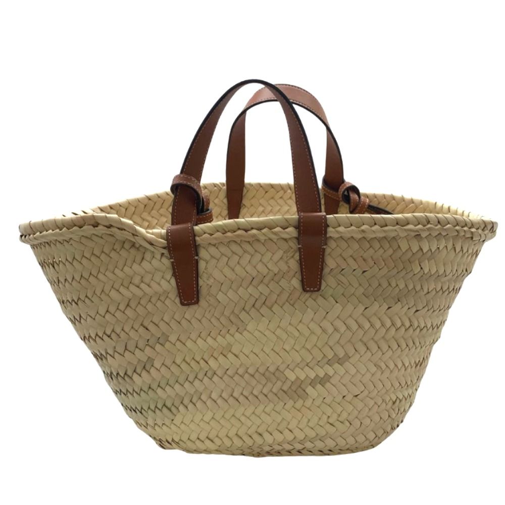 セリーヌ CELINE トリオンフ パニエ ティーン ラフィア レザー かご