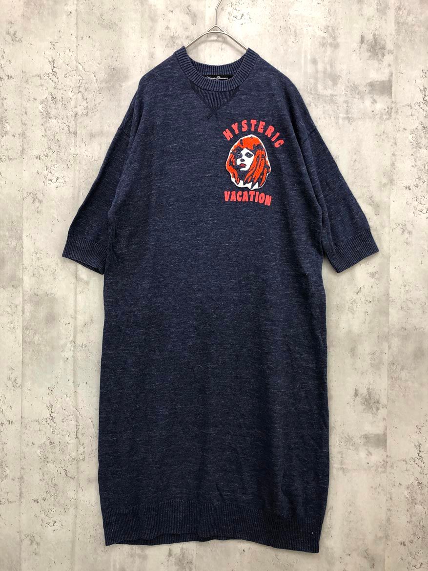 ヒステリックグラマー♡MISS HYSTERICワッペン ワンピース HYSTERIC GLAMOUR ヒステリックグラマー 綿麻 VACATION ワッペン
