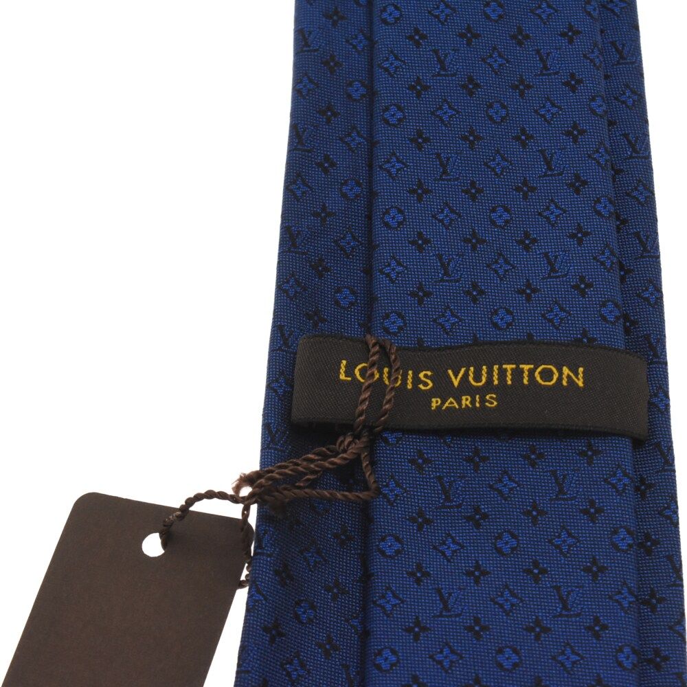 未使用　ルイヴィトン　クラヴァットモノグラム エンブレイスド　ネクタイ LOUIS VUITTON (ルイヴィトン) クラヴァット・モノグラム エンブレイス
