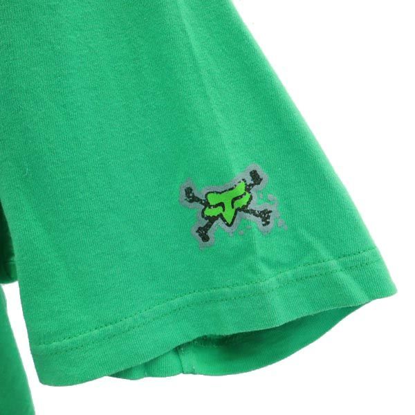 フォックスレーシング ロゴ プリント 半袖 Tシャツ L 緑 FOX RACING