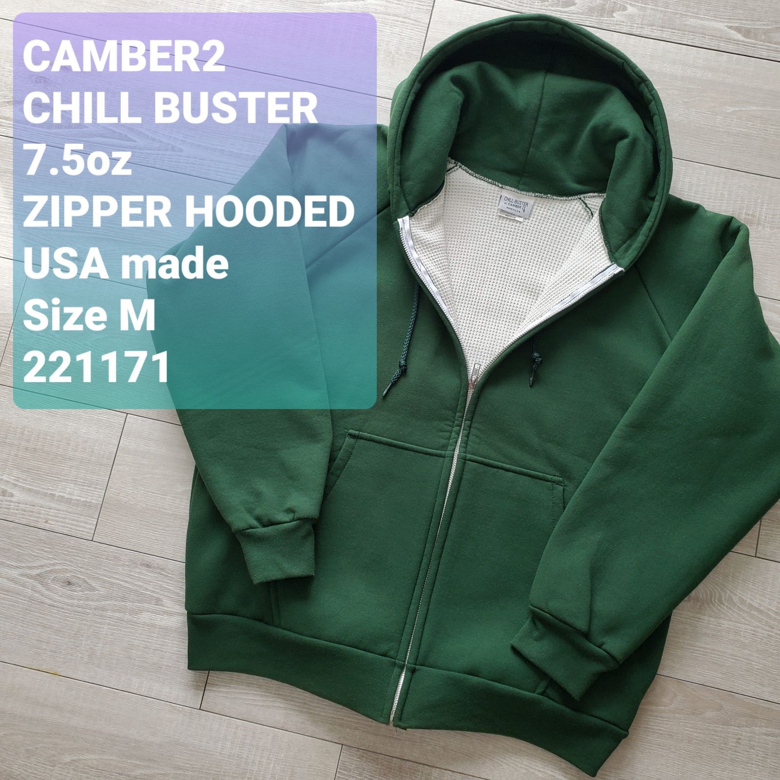 CAMBER2キャンバー□美品 USA製 現行 CHILL BUSTER 7.5オンス ZIPPER 