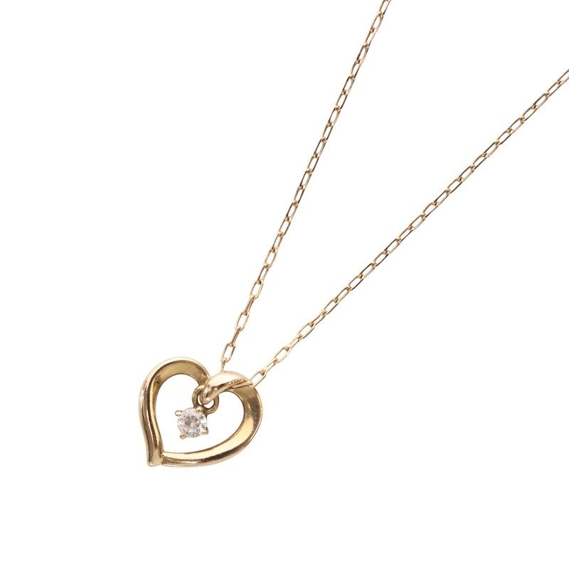 ヨンドシー 4℃ ネックレス ペンダント ハートモチーフ 1P