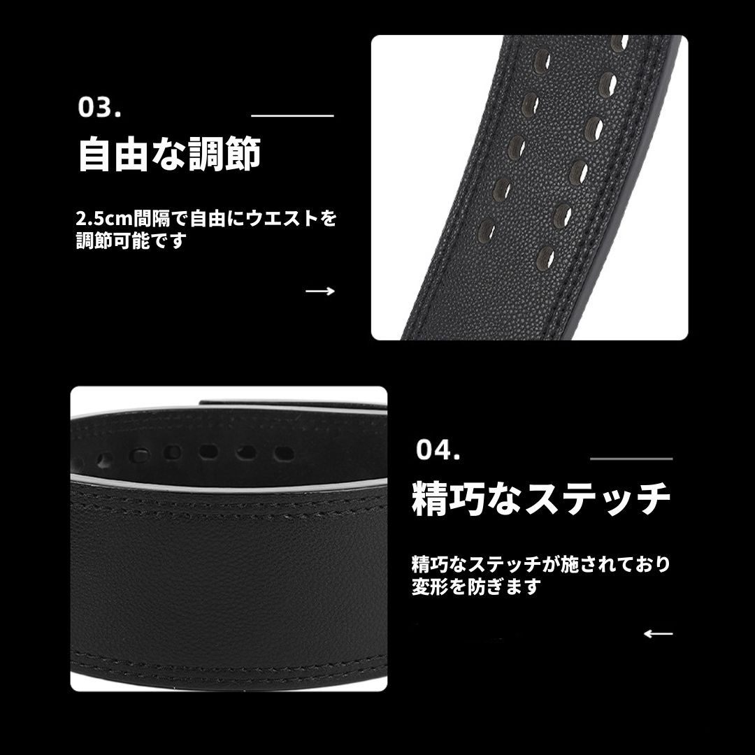 パワーベルト レバーアクション ワンタッチ可変式 M ブラウン×ゴールド 本革 パワーベルト レバーアクション ワンタッチ可変式 M ブラウン