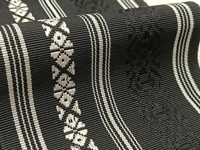  平和屋着物 男性 角帯 遠藤織物 献上 黒地 証紙付き 正絹 yc 角帯 帯