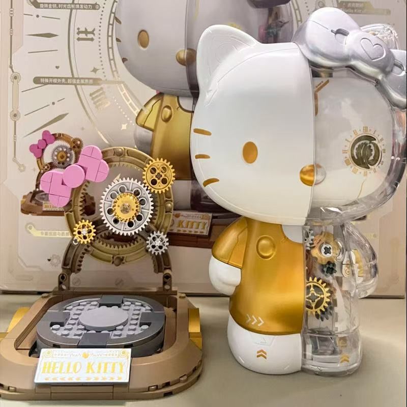 TOPTOY x サンリオ SANRIO Hello Kitty プラモデル ホワイトゴールド ブロック玩具