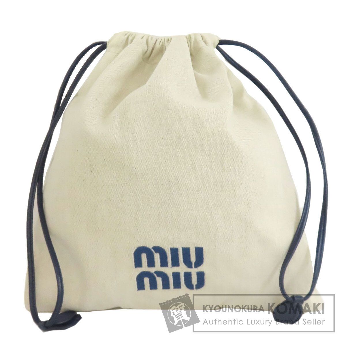 MIUMIU ミュウミュウ 巾着ポーチ アクセサリーポーチ キャンバス レディース