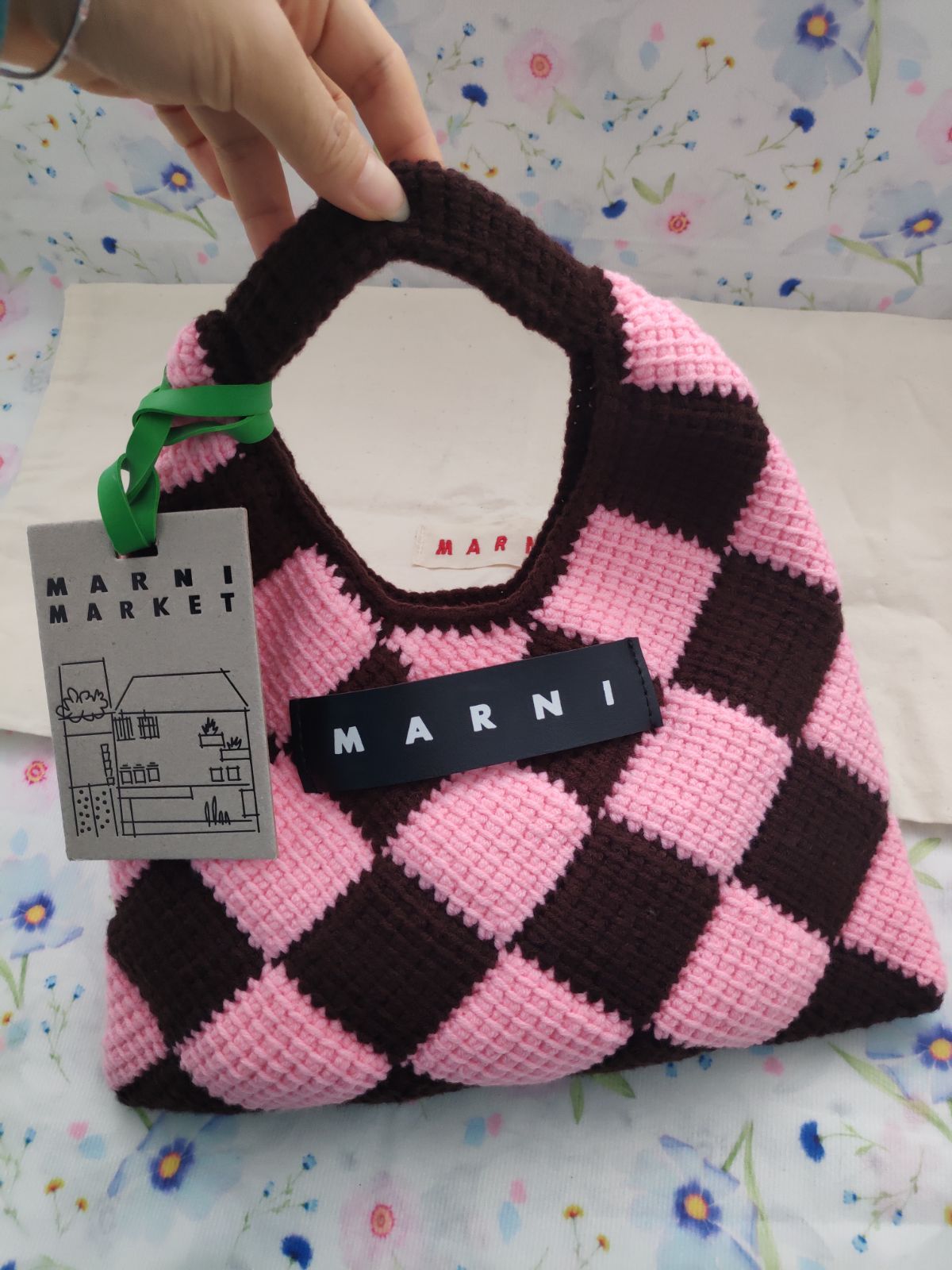 新品未使用☆MARNI/マル二 MARKET テックウール スモールバッグ トート